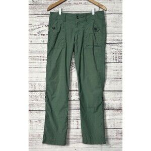 Marmot Women's 8 Green Stretch Cotton Nylon Utility Straight Leg Hiking Roll Tab